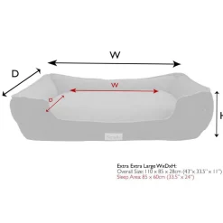 Couchage orthopédique pour chien coloris marron Scruffs Harvard - Taille XXL 110 x 82 x 22 cm