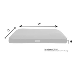 Couchage orthopédique pour chien coloris marron Scruffs Harvard - Taille XL 120 x 75 x 16 cm