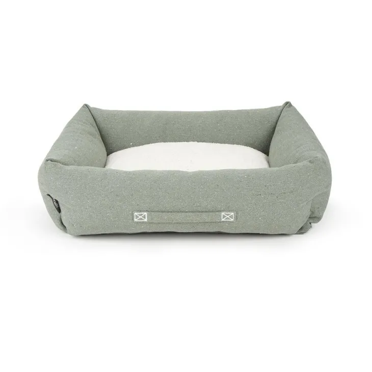 Couchage pour chien coloris vert corbeille Scruffs Eco Eden - Taille L 75 x 60 cm