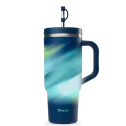 Coupe de voyage travel cup isotherme coloris bleu Qwetch - 900 ml