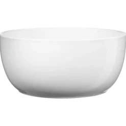 Coupe en céramique blanche 3 orchidées - Ø 28,5/26,5 x H 13 cm