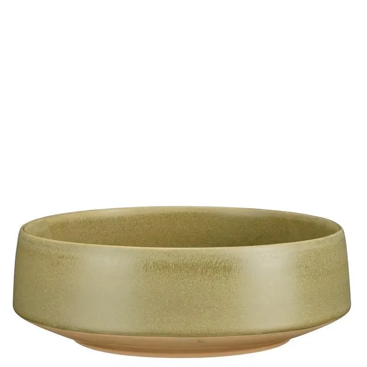 Coupe en grès vert Nika - Ø 23 x H 8,5 cm