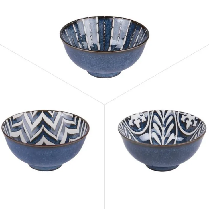 Coupelle Makaha coloris bleu en porcelaine - Ø 12 cm