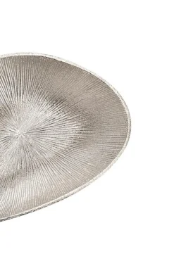 Coupelle triangle en aluminium argenté - 24,4 x 17,4 x 4,5 cm