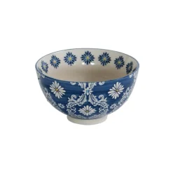 Coupelles en grès bleu peintes à la main Coffret Almada - 4 x Ø 11 cm