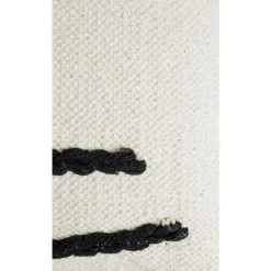 Coussin avec visage en coton blanc 60x60 cm