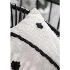 Coussin avec visage en coton blanc 60x60 cm