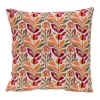 Coussin brodé en coton à motifs floraux multicolores Gina - 40 x 40 cm