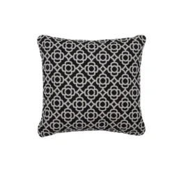 Coussin carré en tissu acrylique coloris reglisse Fermob Lorette - 44 x 44 cm
