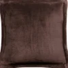 Coussin carré marron ébène en polyester Tender - 50 x 50 cm
