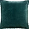 Coussin carré vert Corinthe en coton Fara - 45 x 45 cm