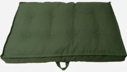 Coussin d'assise palette coloris vert en coton - 118 x 80 x 15 cm