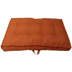 Coussin d'assise palette coloris gris en coton - 118 x 80 x 15 cm