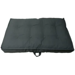 Coussin d'assise palette coloris orange en coton - 118 x 80 x 15 cm