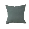 Coussin décoratif carré coloris gris en coton polyester - 40 x 40 x 15 cm