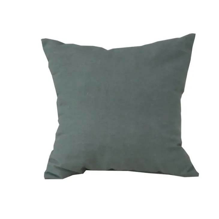 Coussin décoratif carré coloris gris en coton polyester - 40 x 40 x 15 cm