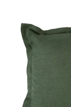 Coussin décoratif carré coloris vert en coton - 45 x 45 cm