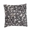 Coussin décoratif carré Galet coloris noir en coton - 45 x 45 cm