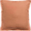 Coussin décoratif carré Laly coloris rose en coton - 45 x 45 cm