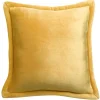 Coussin décoratif coloris curry en polyester Tender Vivaraise – 50 x 50 cm