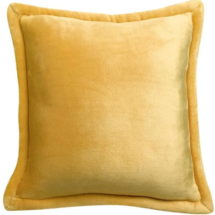 Coussin décoratif coloris curry en polyester Tender Vivaraise – 50 x 50 cm