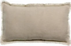 Coussin décoratif rectangulaire Laly coloris rose en coton - 30 x 50 cm