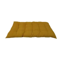 Coussin de dossier pour palette coloris jaune en coton polyester - 120 x 60 x 10 cm