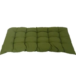 Coussin dossier palette en polyester/coton uni vert Mousse Banco - 120 x 60 x 10 cm