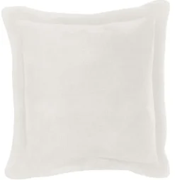 Coussin en fausse fourrure coloris neige Tender - 50 x 50 cm