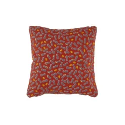 Coussin Envie d'Ailleurs Cacahuètes Fermob coloris ocre rouge 44 x 44 cm