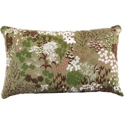 Coussin extérieur champêtre en tissu coton/mousse polyester coloris Poésie automnale Fermob Bouquet sauvage - 68 x 44 cm