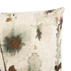 Coussin floral coloris multicolore en coton - 50 x 30 cm