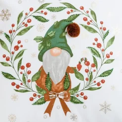 Coussin gnome nature coloris marron en coton - 45 x 45 cm