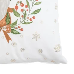 Coussin gnome nature coloris marron en coton - 45 x 45 cm