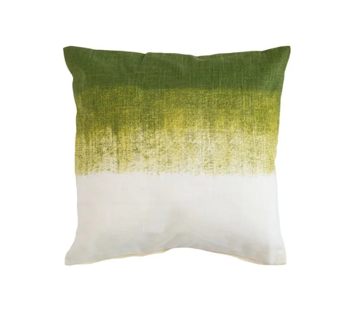 Coussin tie and dye coloris vert en coton - 40 x 40 cm
