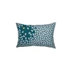 Coussin trèfle Fermob coloris bleu canard en acrylique 44 x 68 cm