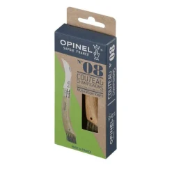 Couteau à champignon avec brosse coloris naturel n°8 Opinel