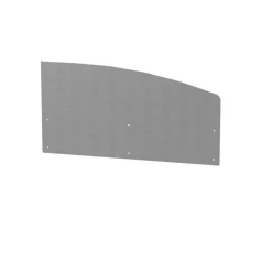 Crédence courbe droite coloris gris en inox Le Marquier - 80 x 1,5 x 40,6 cm