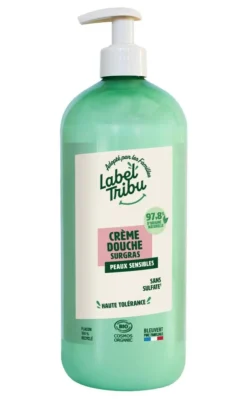 Crème de douche surgras peaux sensibles bio Label Tribu - 1 L