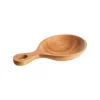 Cuillère de service en bois d’acacia naturel - 17 x 10 x 3 cm