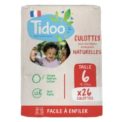 Culottes d’apprentissage écologiques en sachet T6 (16-30kg) Tidoo - 26 pièces