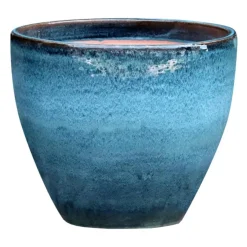 Cuvier en grès émaillé bleu Océan Decolines Littoral - Ø 22 x H 21,5 cm