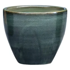 Cuvier en grès émaillé vert Amande Decolines Littoral - Ø 35 x H 31 cm