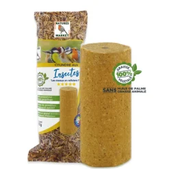 Cylindre de graisse pour oiseaux aux insectes