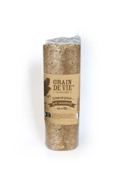 Cylindre de graisse pour oiseaux du ciel aux arachides Grain de Vie - 850 g
