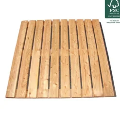 Dalle classique en mélèze en bois naturel huilé certifié FSC® - 100 x 100 x 4 cm