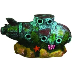 Déco Led Sous-marin Résine 15,5x8x8,5 cm