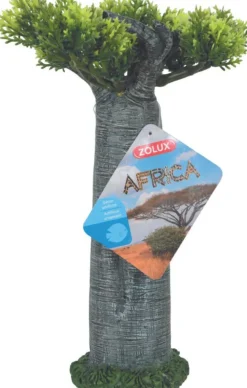 Décoration pour aquarium en résine coloris gris Zolux Africa Baobab - Taille M