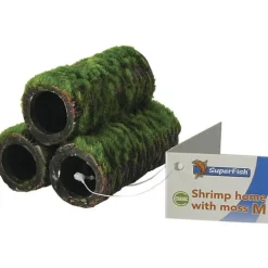 Décoration pour crevettes d'aquarium coloris vert avec mousse Superfish Shrimp Home - Taille M 6 x 6,5 x 5,5 cm