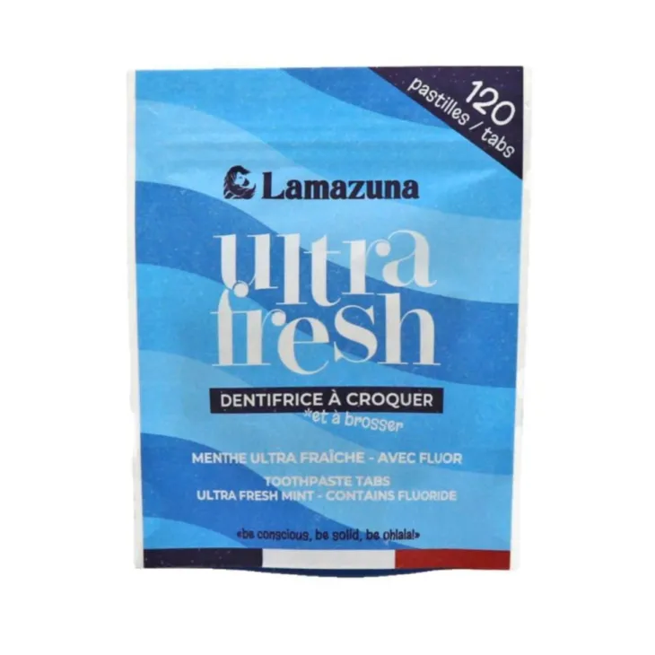 Dentifrice à croquer menthe Bio Lamazuna - 120 pastilles
